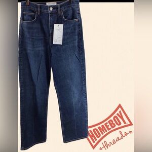 Reformation Men's Dark Blue Straight Jeans